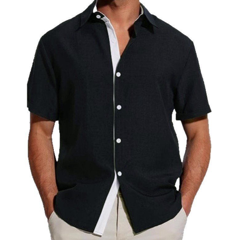 European And American Men's Short-sleeved Color Shirt - Image 7