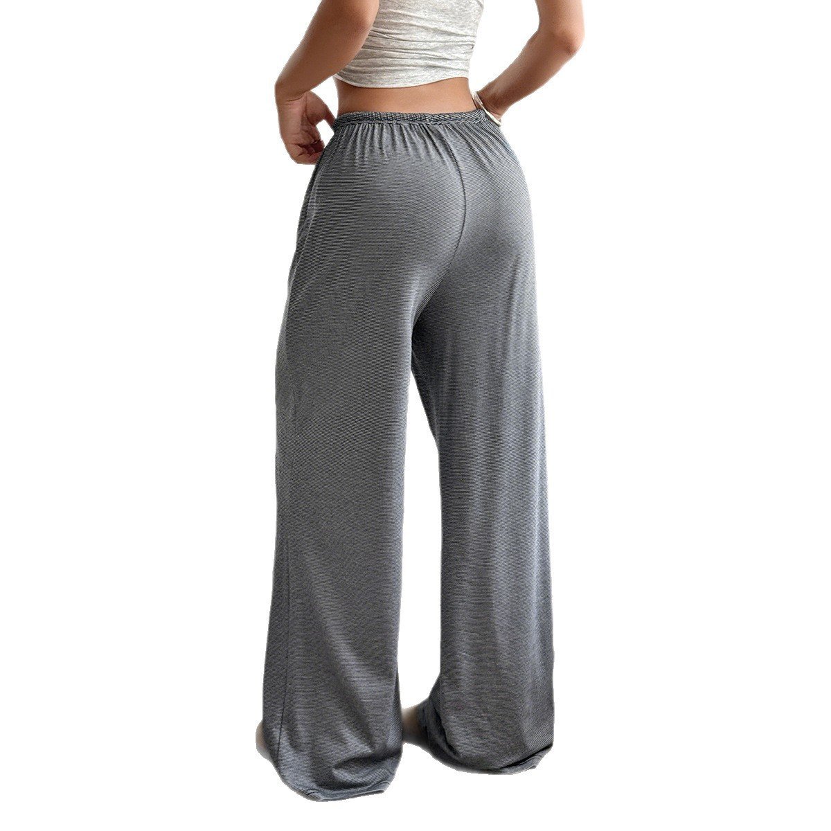 Casual Sports Style Drawstring Straight-leg Trousers Pants For Women - Image 5