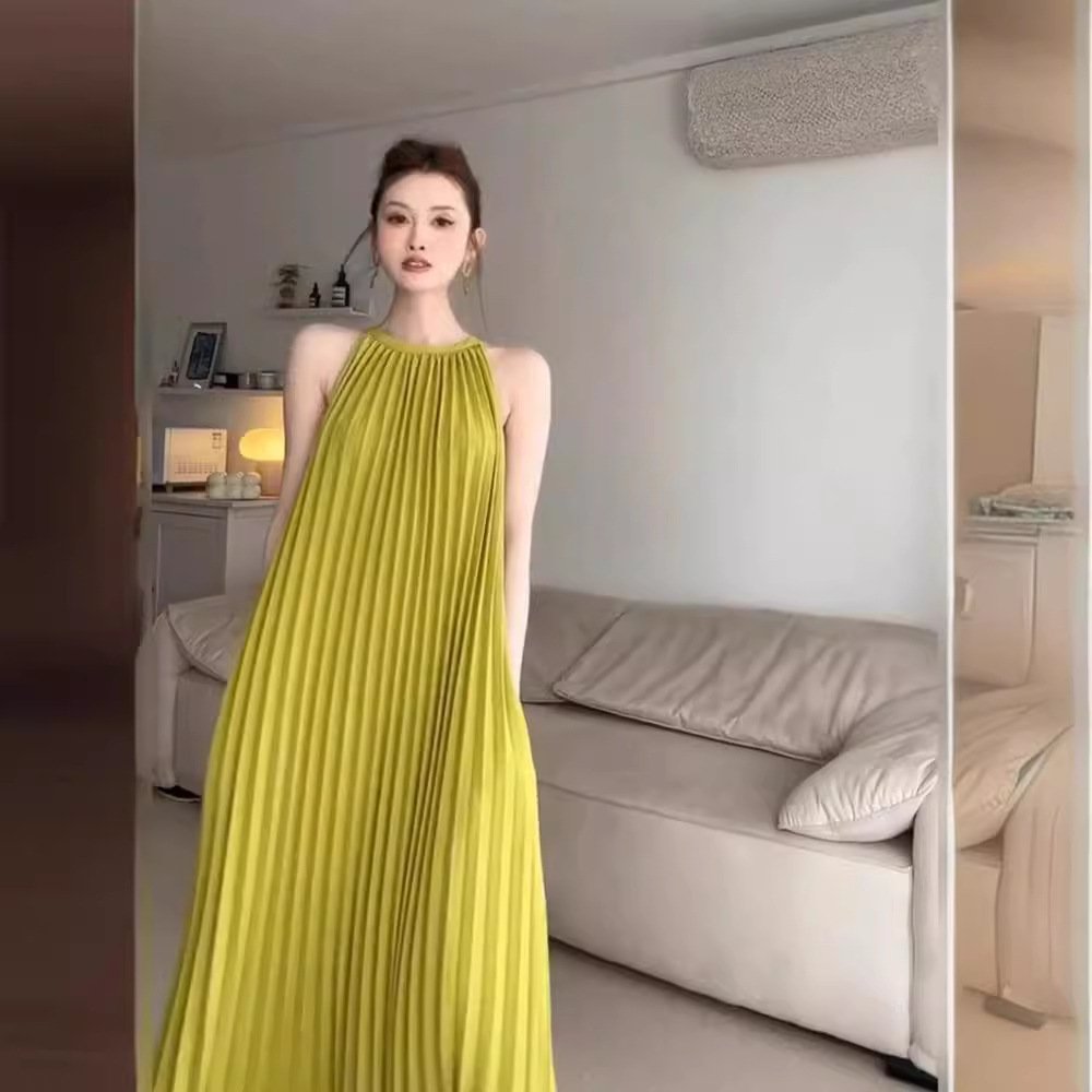 French Sleeveless Halter Dress Women's Summer - Image 4