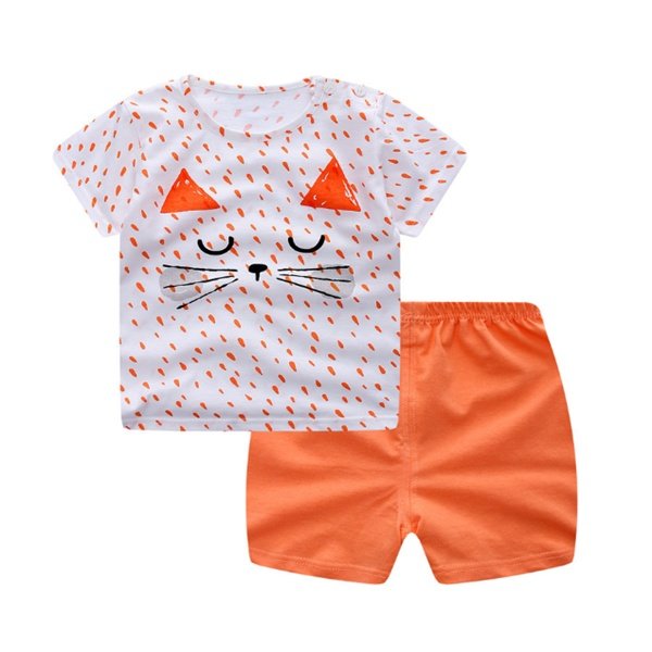 Cartoon Clothing Baby Boy Summer Clothes T-shirt Baby Girl Casual Clothing Sets - Image 6