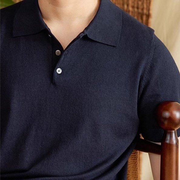 Summer Thin Men's Slim Casual Polo Shirt - Image 5