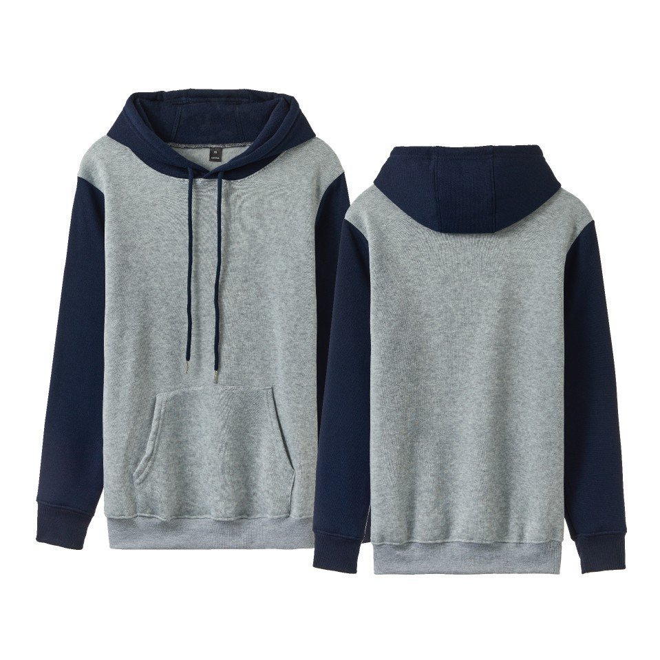 White Version Stitching Loose Casual Fleece-lined Cross-border Hoodie - Image 8
