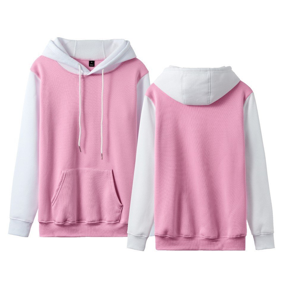 White Version Stitching Loose Casual Fleece-lined Cross-border Hoodie - Image 5
