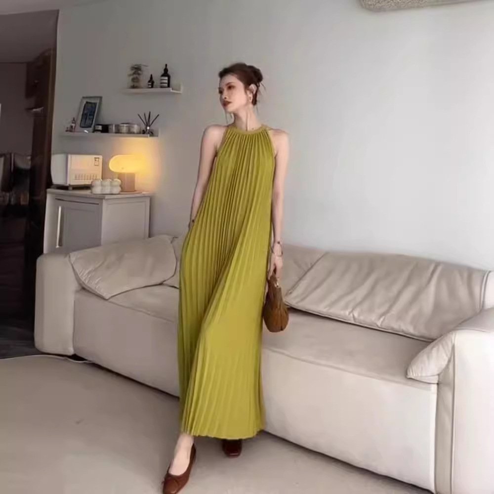 French Sleeveless Halter Dress Women's Summer - Image 3