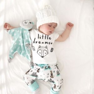 Newborn Baby Clothes Set T-shirt Tops Pants Little Boys and Girls Outfits