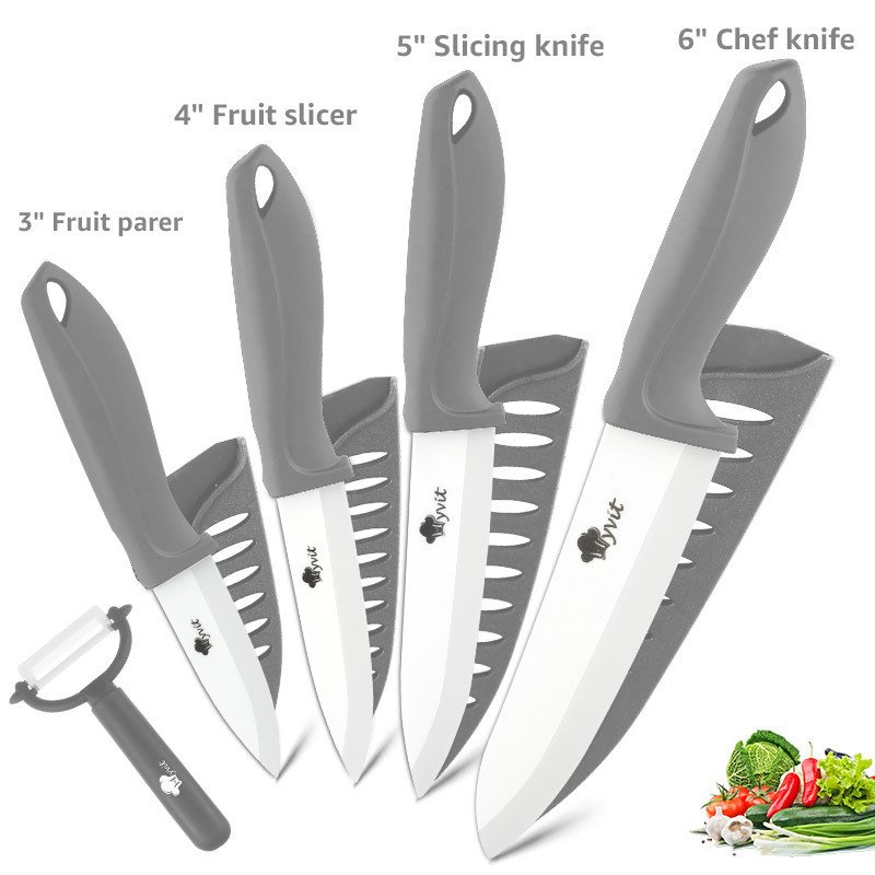 Fivepiece Set Of White Bladed Zirconia Ceramic Knives - Image 5