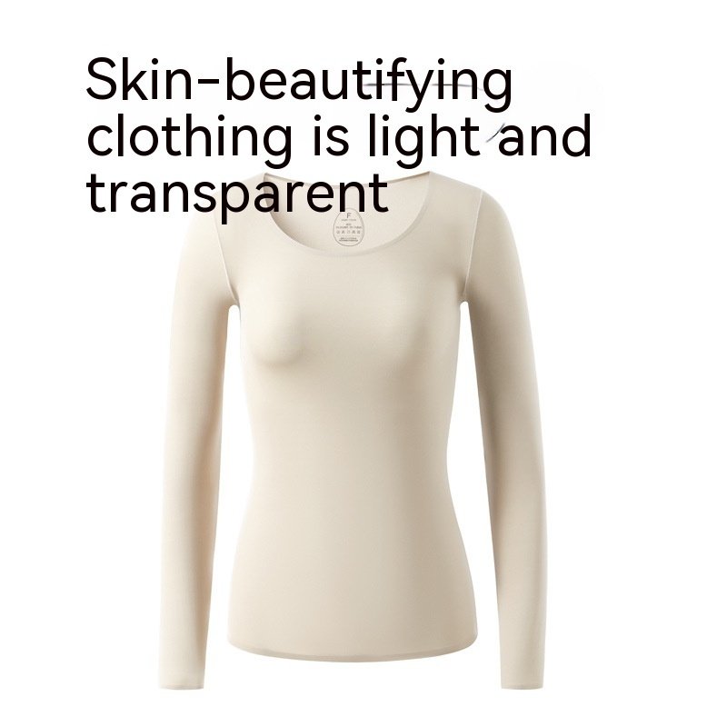 37 Degrees Constant Temperature Self-heating Thermal Underwear Winter Ultra-thin Skin Care Clothing Skin Bottom Bottoming Shirt - Image 3