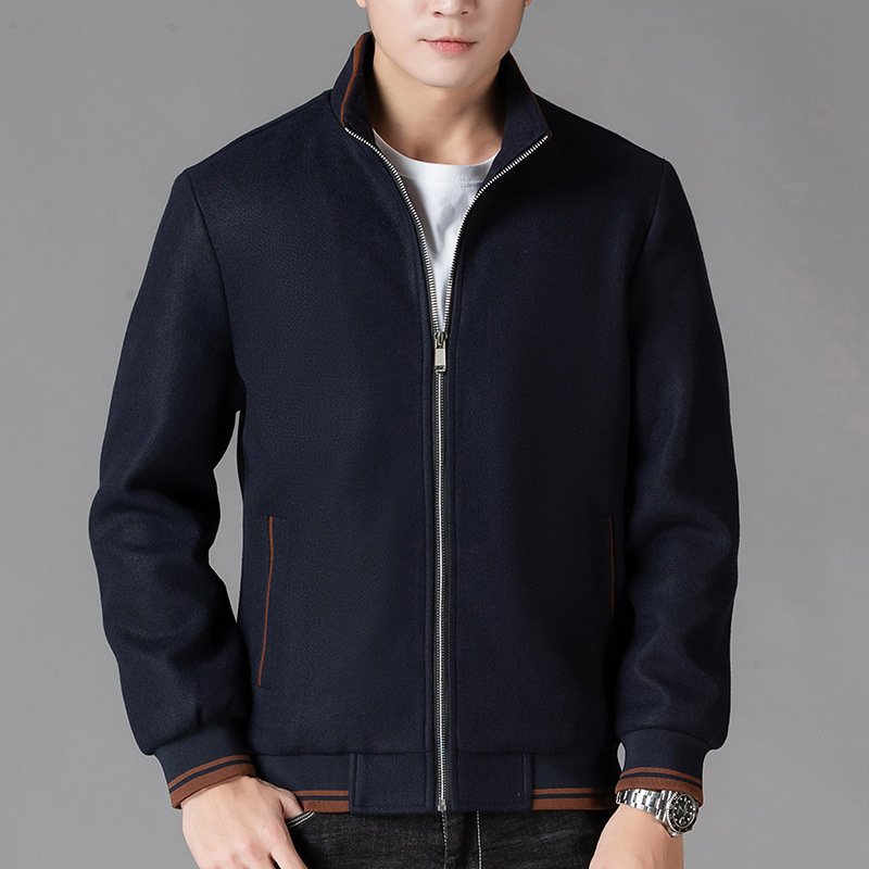 Autumn Clothing Coat Men's Woolen Fleece Jacket Top - Image 8