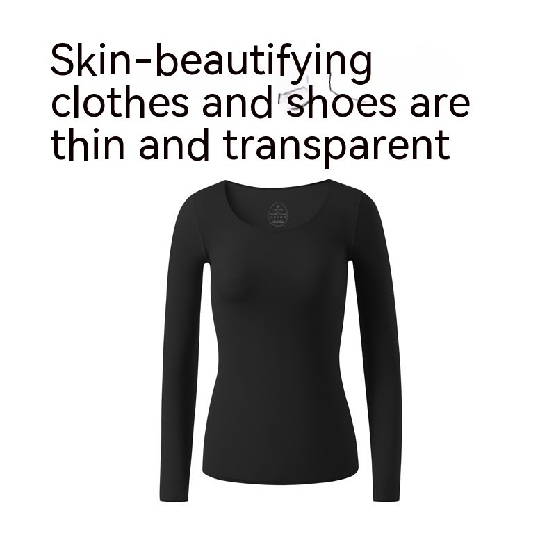 37 Degrees Constant Temperature Self-heating Thermal Underwear Winter Ultra-thin Skin Care Clothing Skin Bottom Bottoming Shirt - Image 9