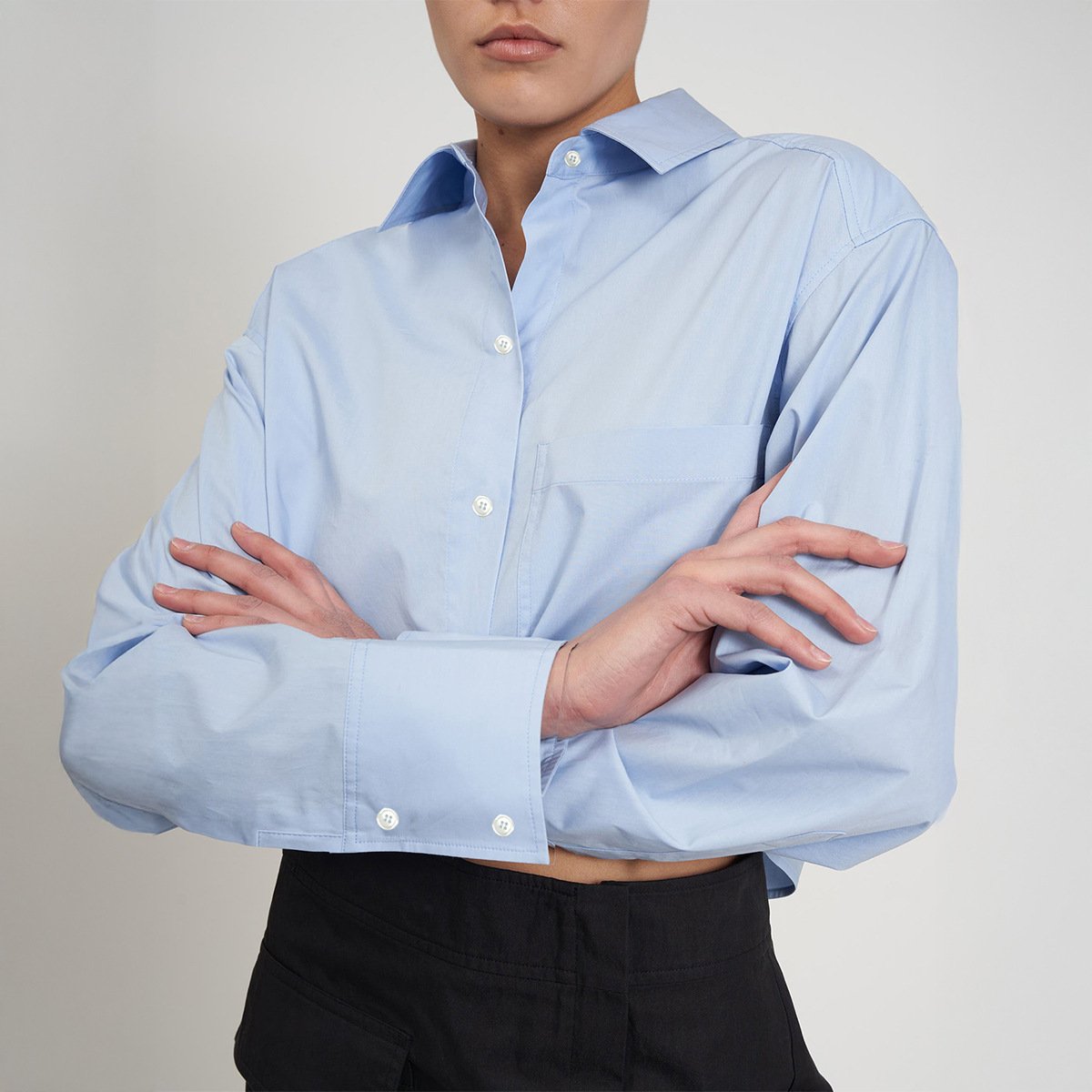 Casual Simple Style Solid Color Shirt For Women - Image 2