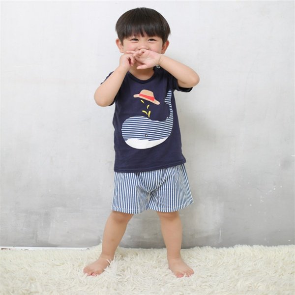 Cartoon Clothing Baby Boy Summer Clothes T-shirt Baby Girl Casual Clothing Sets - Image 7
