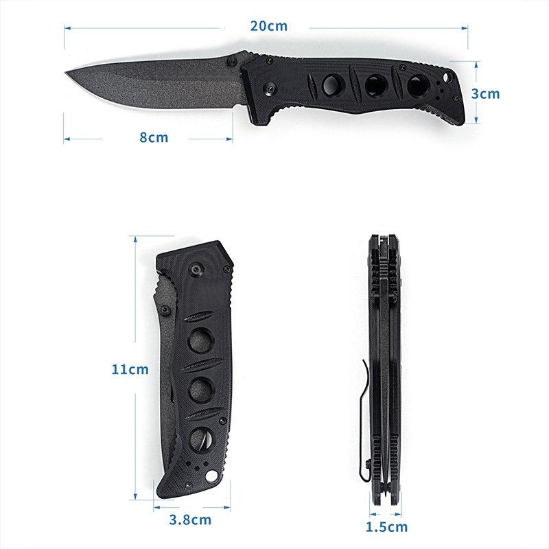 D2 Blade G10 Handle Outdoor A Folding Knife Portable Convenient With Back Splint Knives - Image 3
