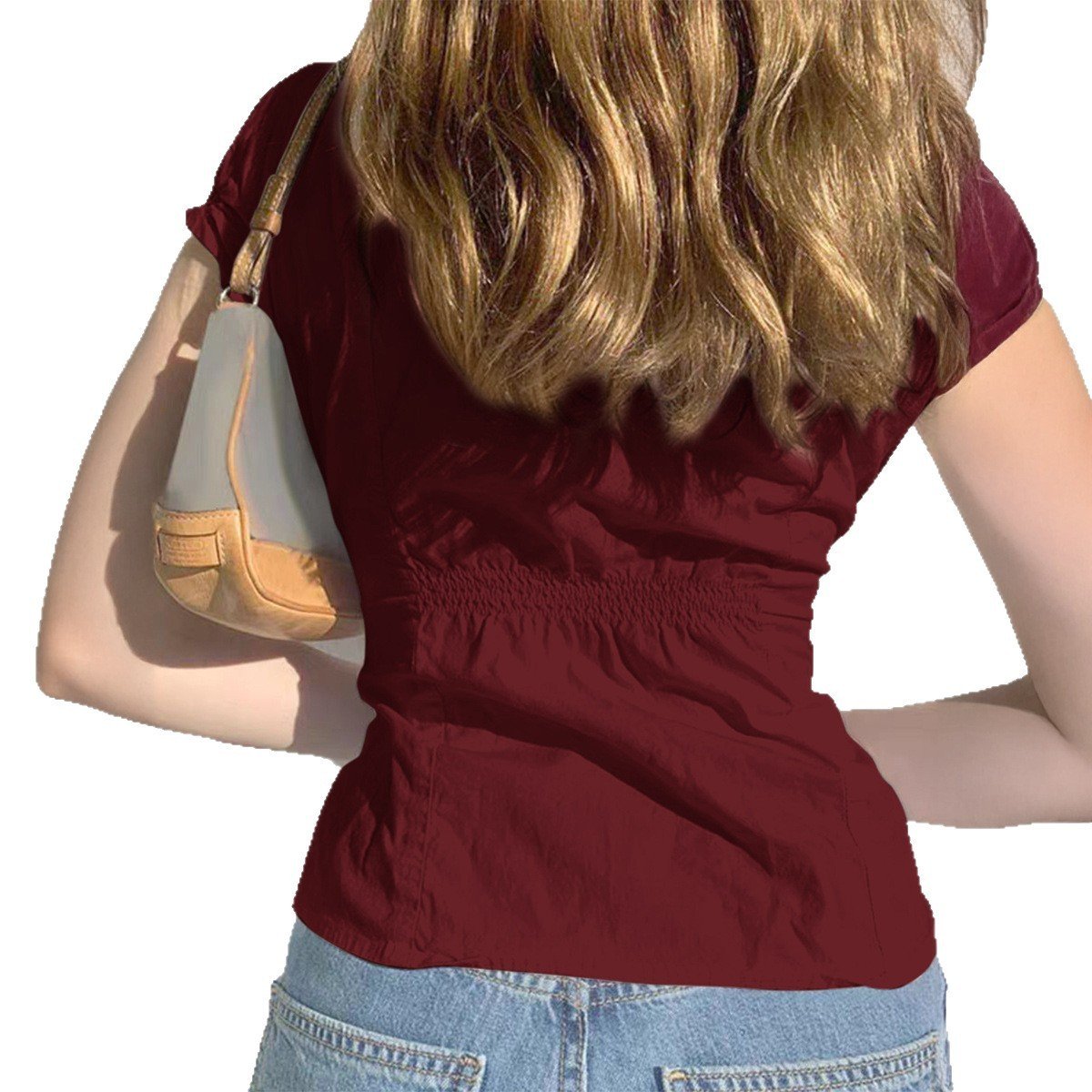 Y2g Hot Girl Style Short Sleeve Button Open Shirt For Women - Image 4