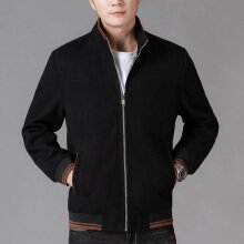 Autumn Clothing Coat Men's Woolen Fleece Jacket Top - Image 7