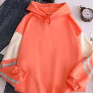 White Version Stitching Loose Casual Fleece-lined Cross-border Hoodie