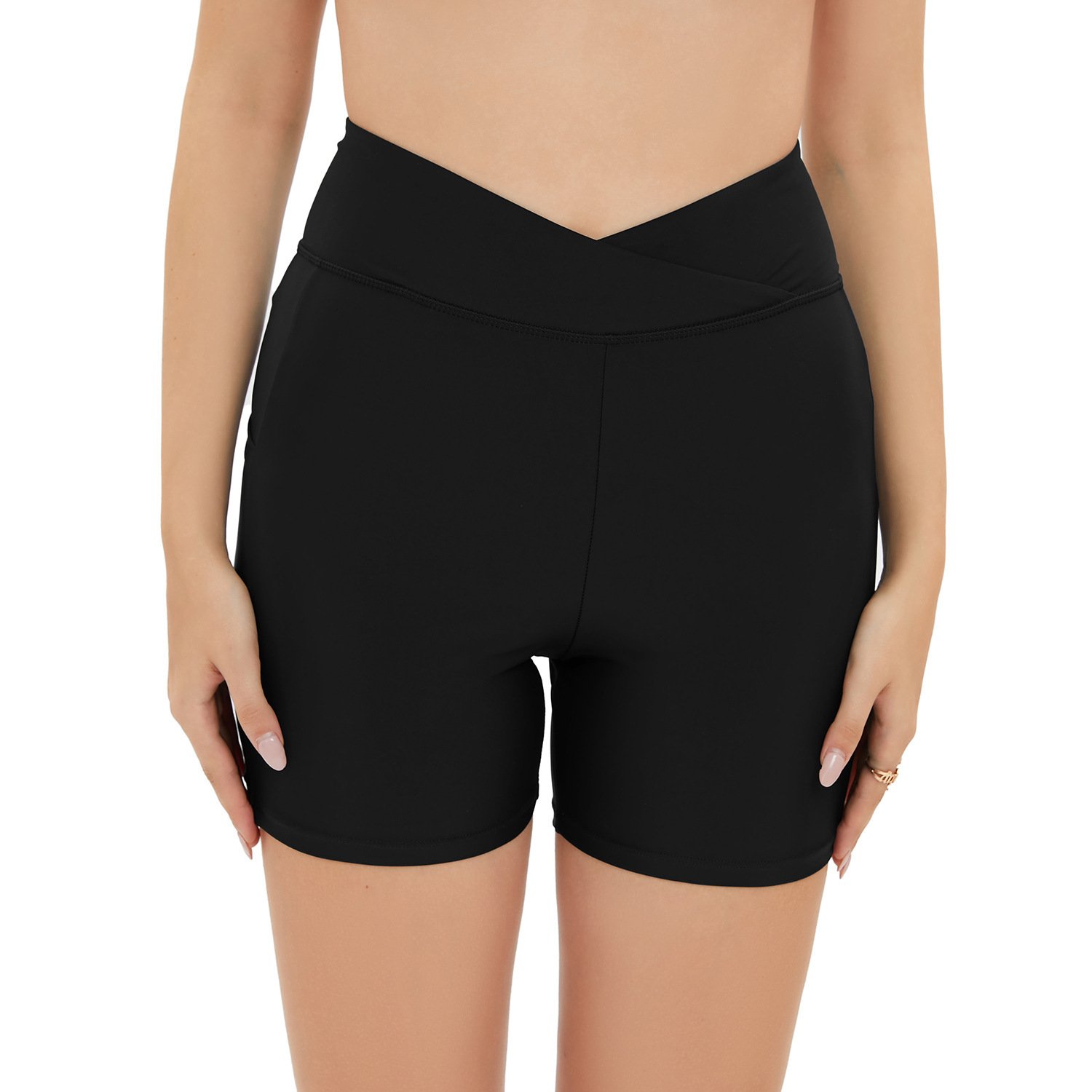 High Waist Swimming Trunks Stretch Slim Fit Trunks - Image 4