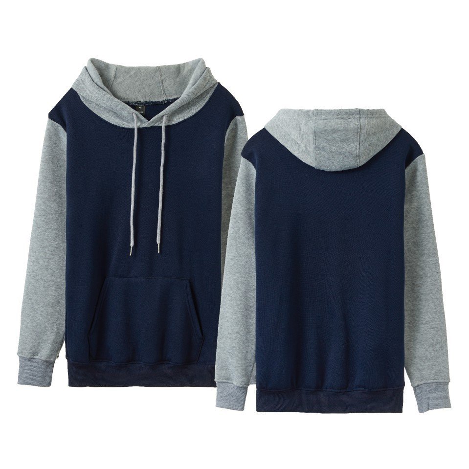 White Version Stitching Loose Casual Fleece-lined Cross-border Hoodie - Image 3