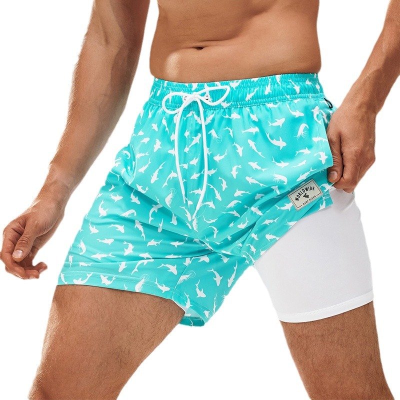 Men's Fashion Loose Quick-drying Boxer Swimming Trunks - Image 5