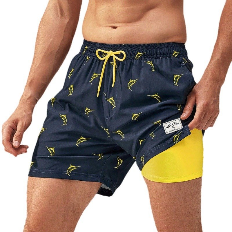 Men's Fashion Loose Quick-drying Boxer Swimming Trunks - Image 3