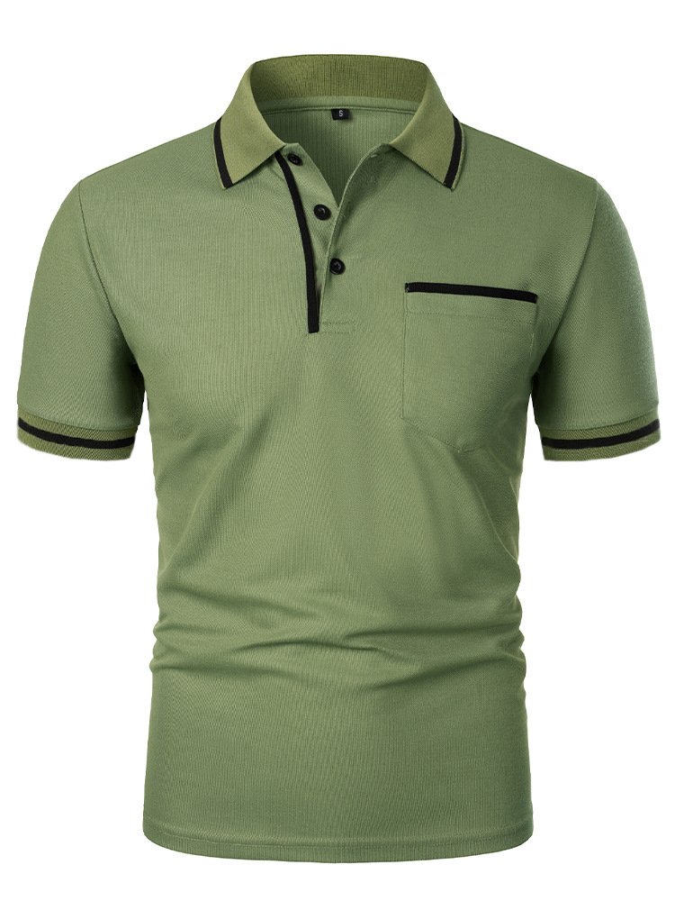 Men's Casual Lapel Short Sleeve T-shirt - Image 5