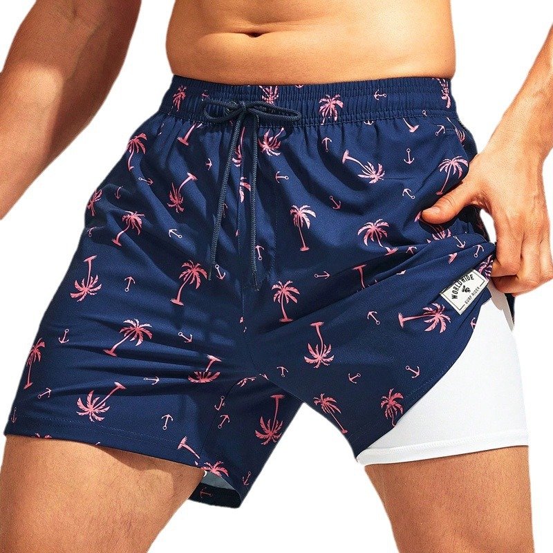 Men's Fashion Loose Quick-drying Boxer Swimming Trunks