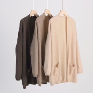 Solid Color Cardigan Sweater Coat For Women