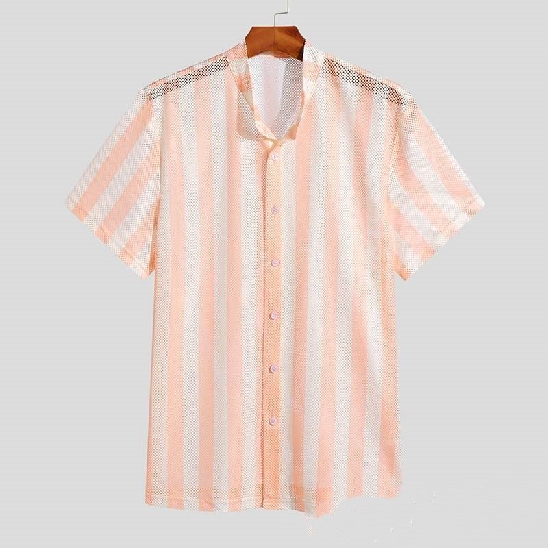 Summer Waffle Cool Men's Shirt Hole - Image 3