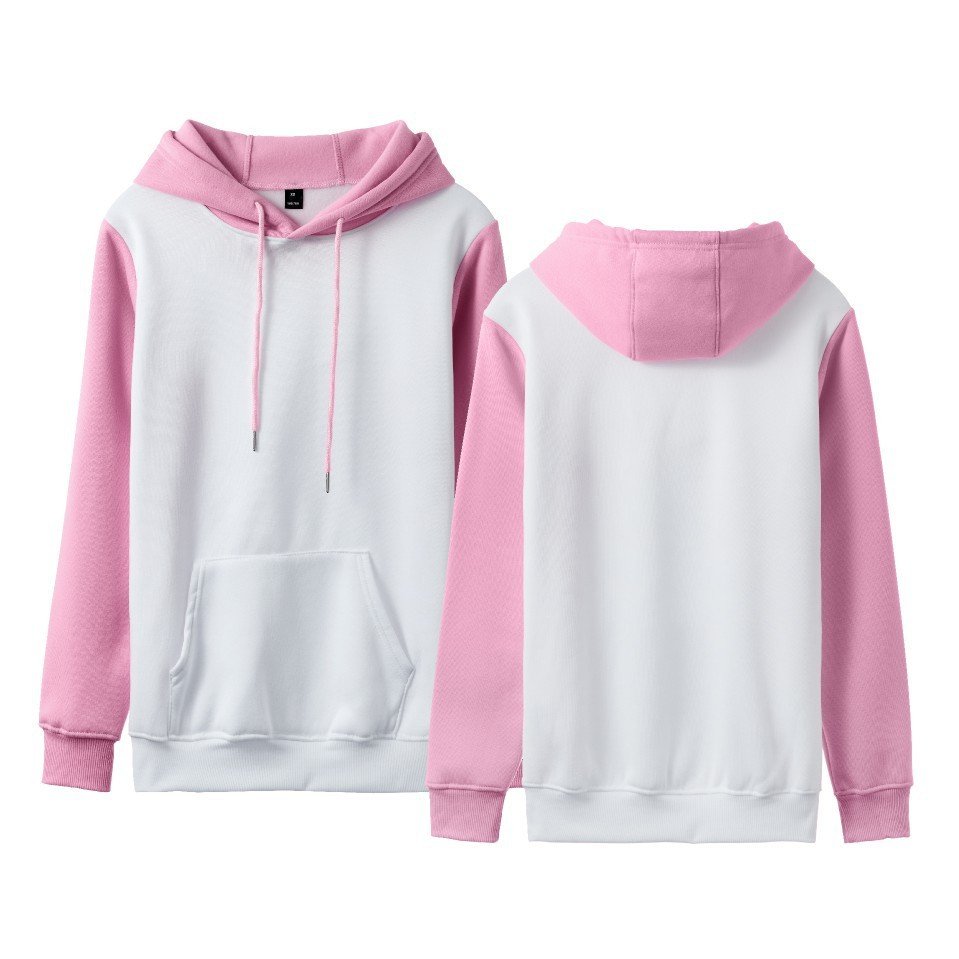 White Version Stitching Loose Casual Fleece-lined Cross-border Hoodie - Image 6