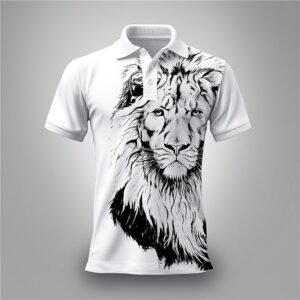 Summer Lion Printing Business Casual T-shirt