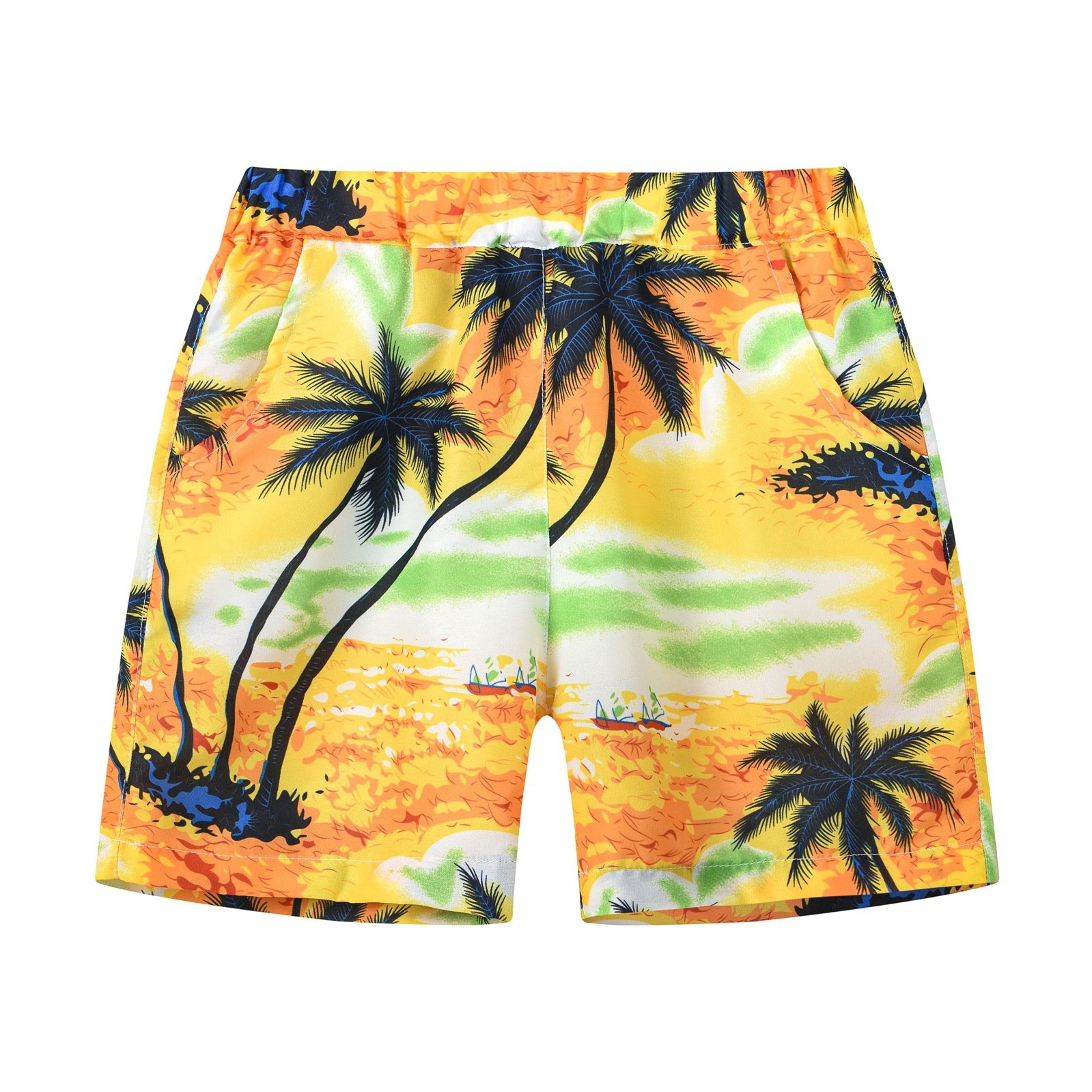 Fashion Printed Coconut Multi-color Thin Beach Pants - Image 3