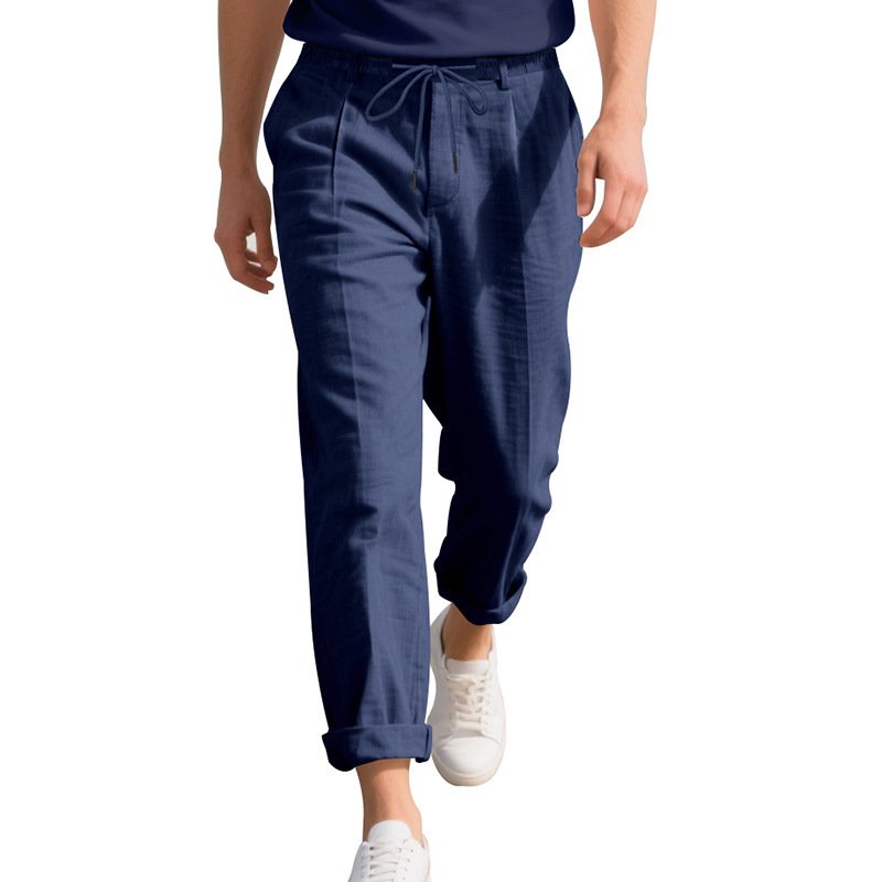 American Linen Men's Casual Pants Summer Loose Straight - Image 10