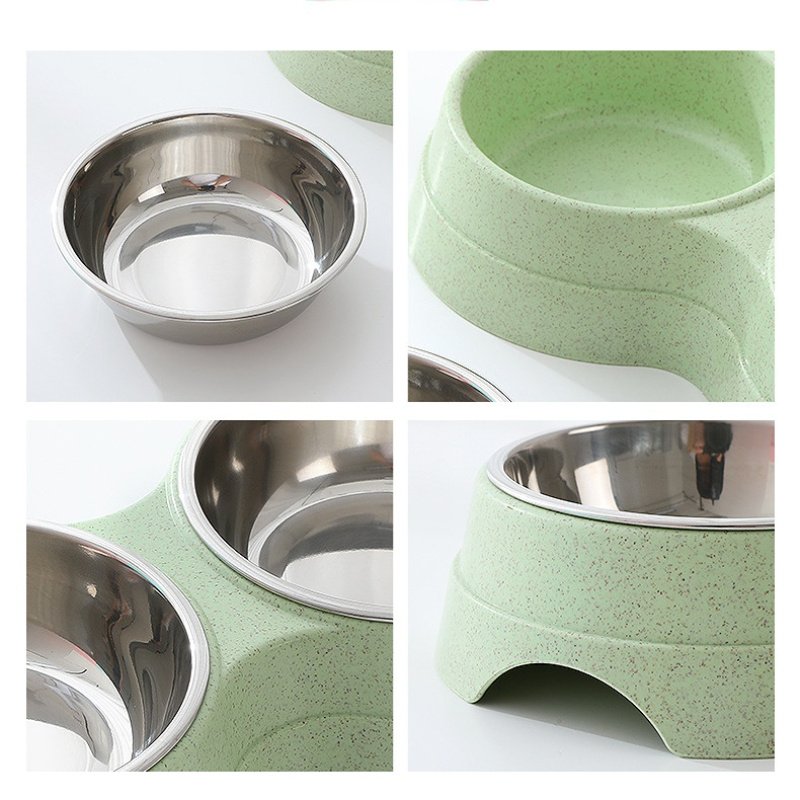 Double Pet Bowls Dog Food Water Feeder Stainless Steel Pet Drinking Dish Feeder Cat Puppy Feeding Supplies Small Dog Accessories - Image 7