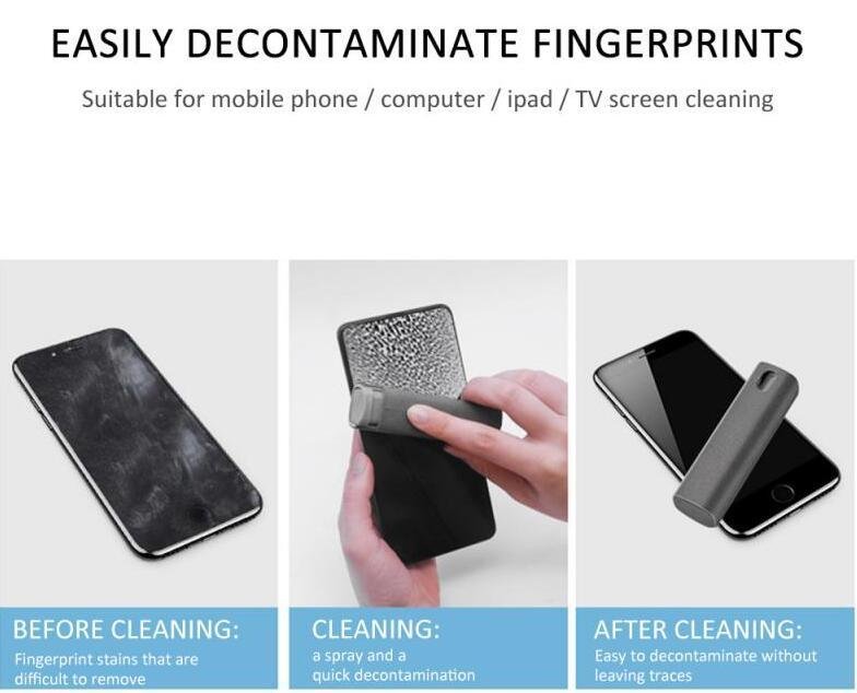 2 In 1 Phone Computer Screen Cleaner Kit For Screen Dust Removal Microfiber Cloth Set - Image 7